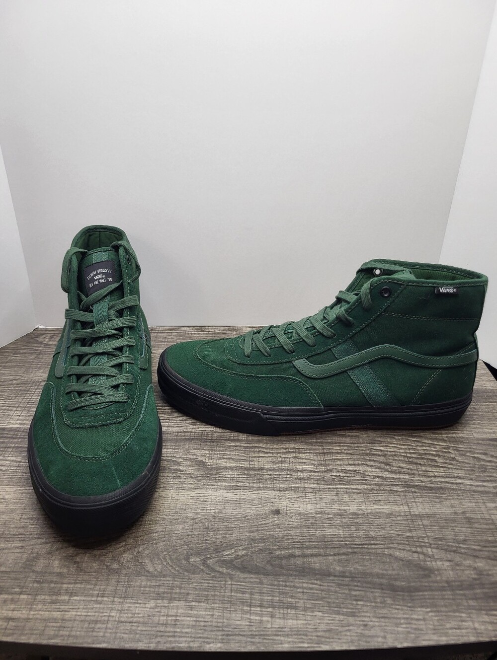 Vans Gilbert Crockett Pro Shoes Men 13 US Hunter Green High Top Skateboarding
